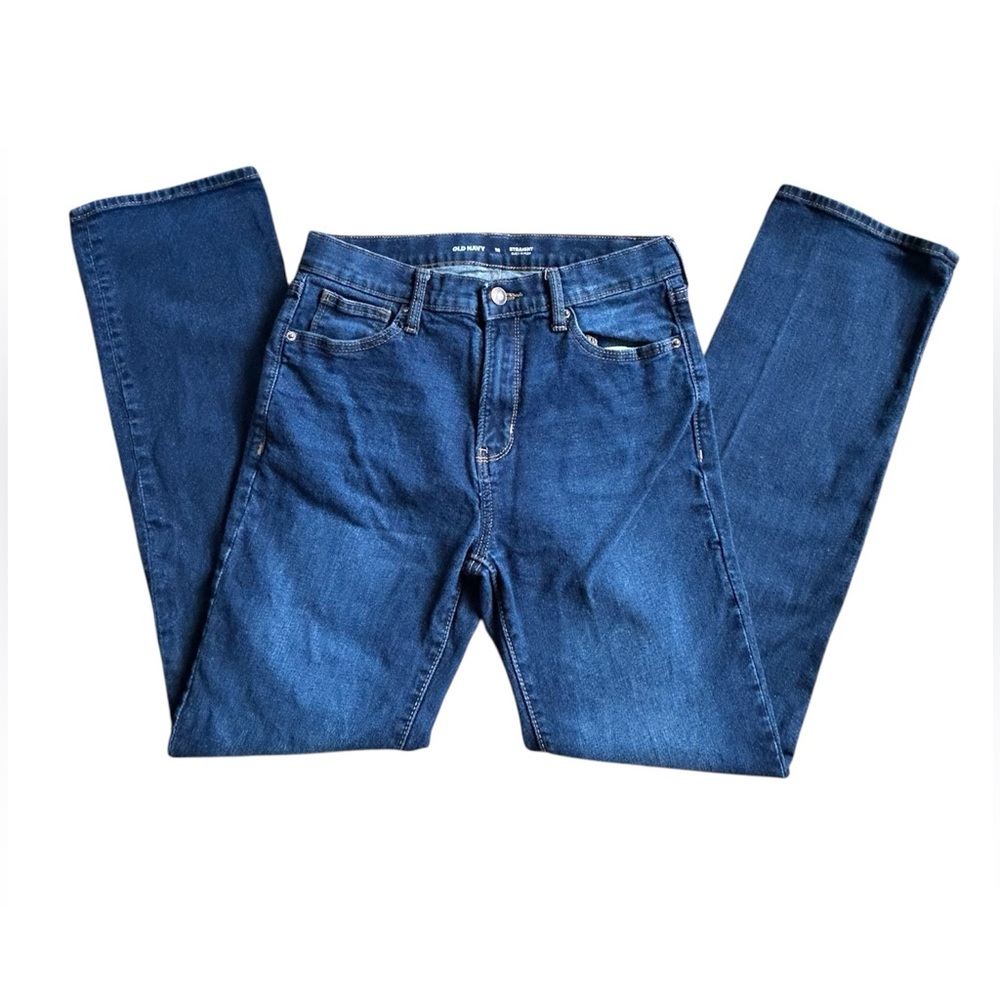 Old Navy Boy’s Jeans, Straight Leg w/ Built-In Flex, Adjustable Waist, Size 16